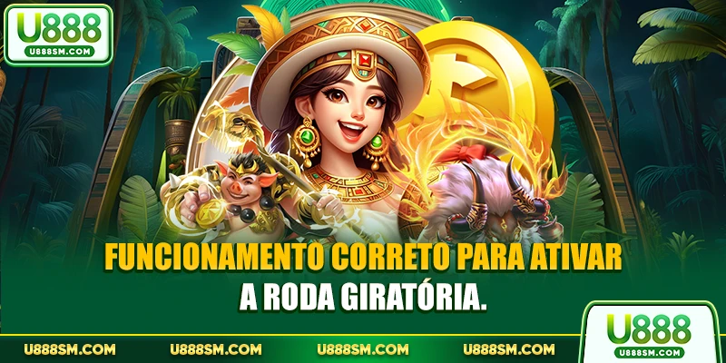 Funcionamento correto para ativar a roda giratória.