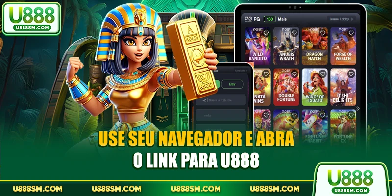 Use seu navegador e abra o link para U888